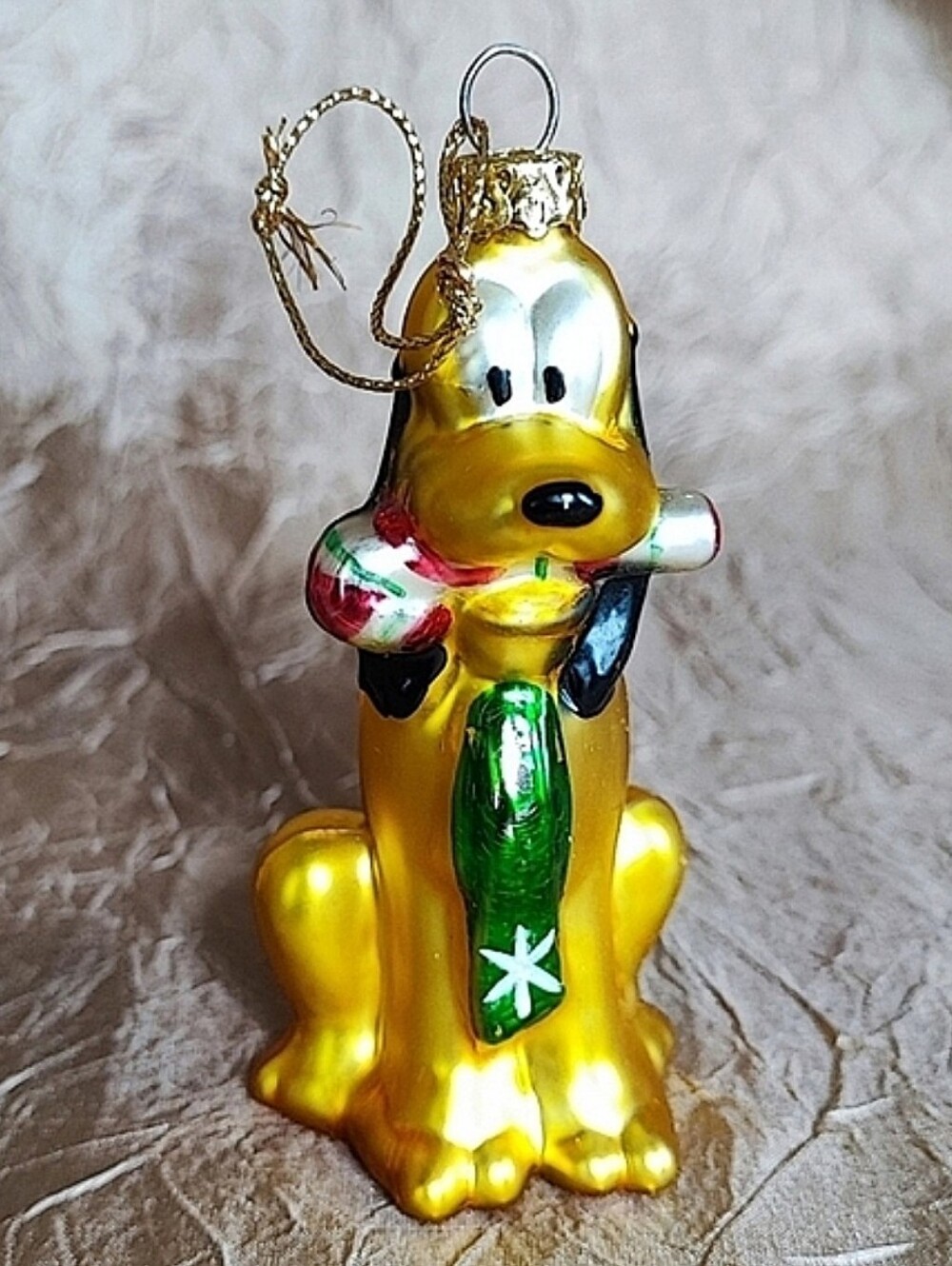 Disney PLUTO Blown Mercury Glass Christmas Ornament